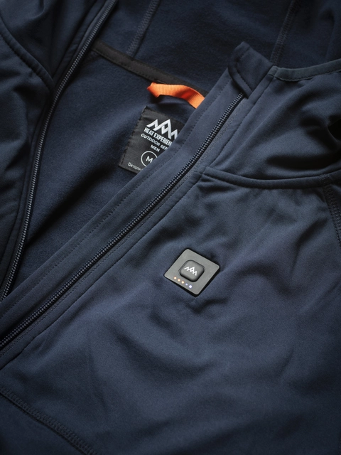 HeatX Heated Anyday Ziphood Mens S Navy/Blue 