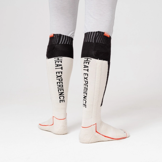 HeatX Heated Technical Socks w/batt. L Sand/Black - EU43/45 
