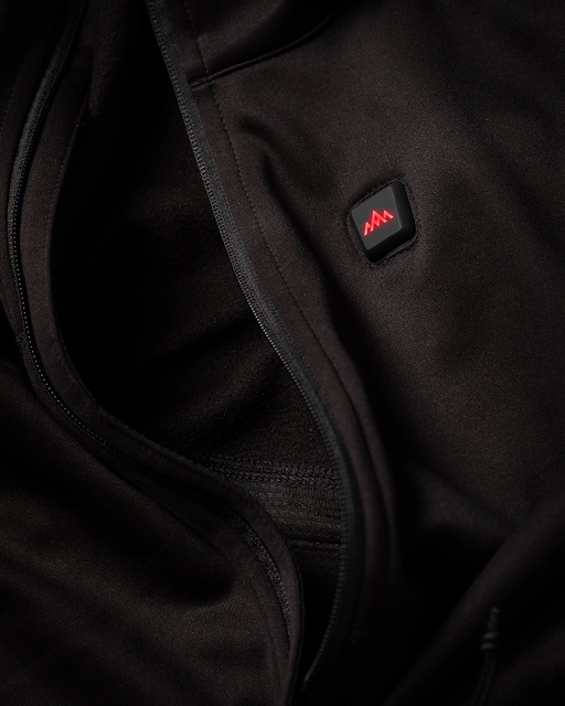 Heatx Heated Fleece Sweater Mens L Black 
