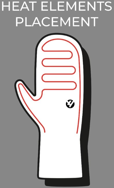 HeatX Carve Mittens S Brown/Black - Battery Heated 