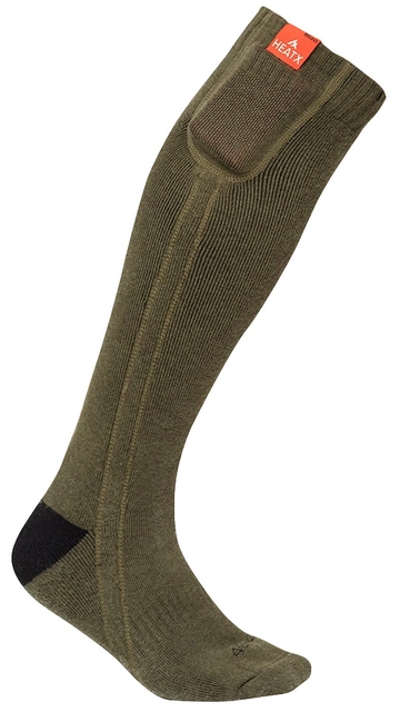 HeatX Everyday Socks and Battery v3 XS Olive - Battery Heated - EU34-36 