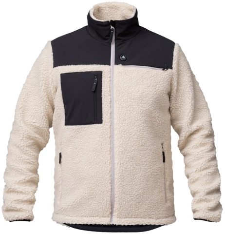 HeatX Hybrid Pile Jacket Sand/Black - Battery Heated