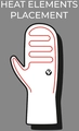 HeatX Pullover Mittens v2 XS Black - Battery Heated