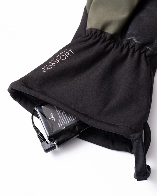 HeatX Velo Gloves XS Olive/Black - Battery Heated 