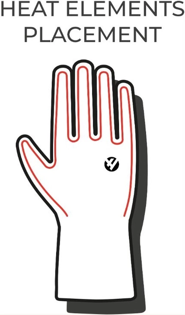 HeatX Velo Gloves XS Olive/Black - Battery Heated 